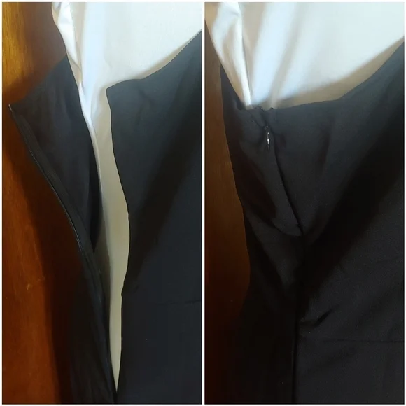 NWT Prettygarden Black One Shoulder Ruched Cocktail Formal Knee Midi Dress L - Picture 12 of 15